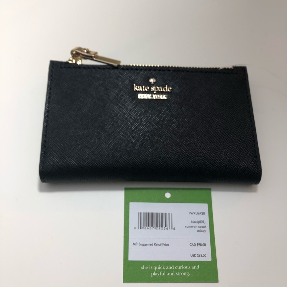 Kate Spade Black wallet Cameron Street Mikey